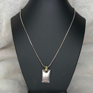 Vintage NWT Crazy Horse Silver and Gold Pendant Necklace